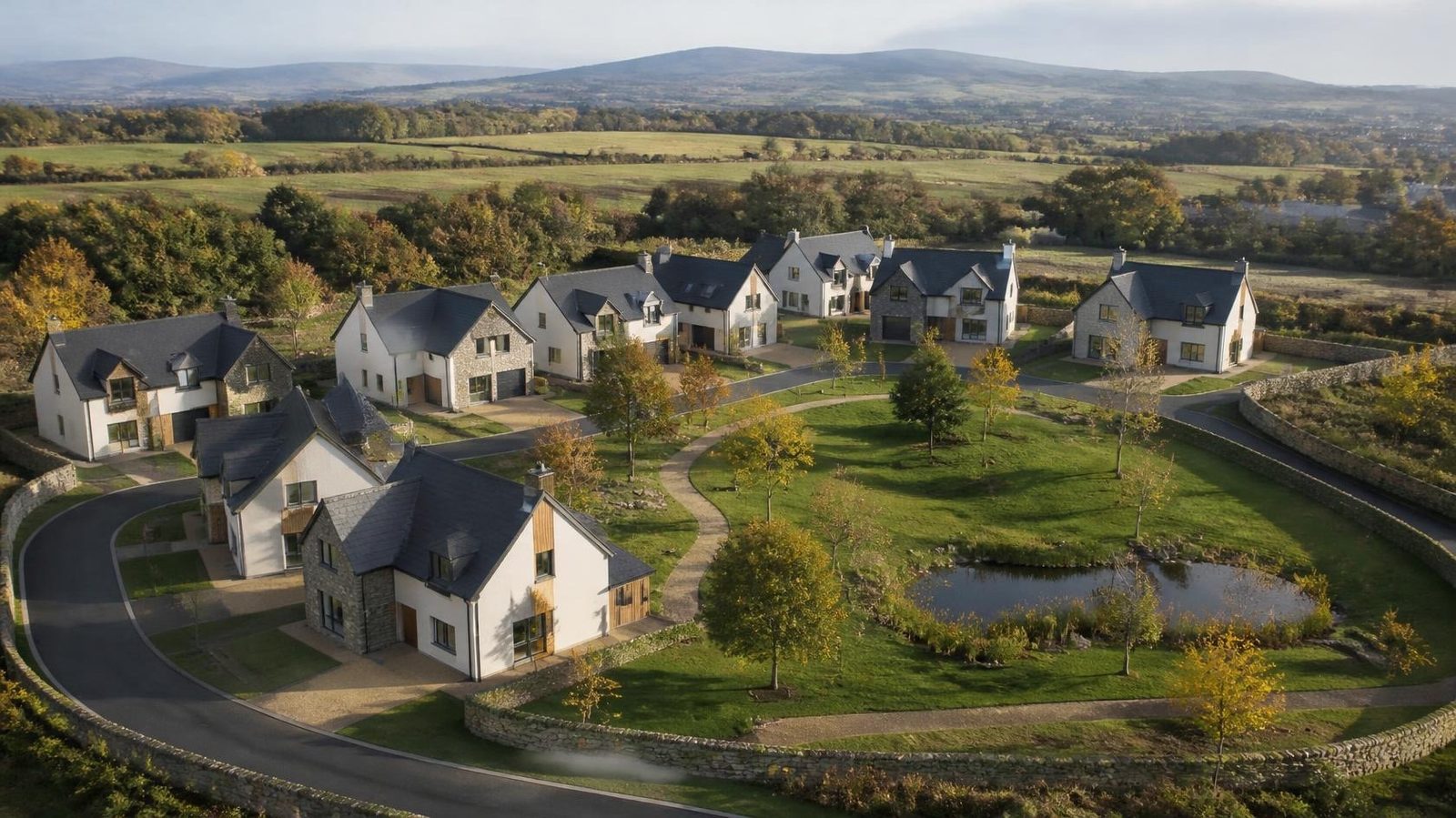 Illustrative new homes on the edge of a market town